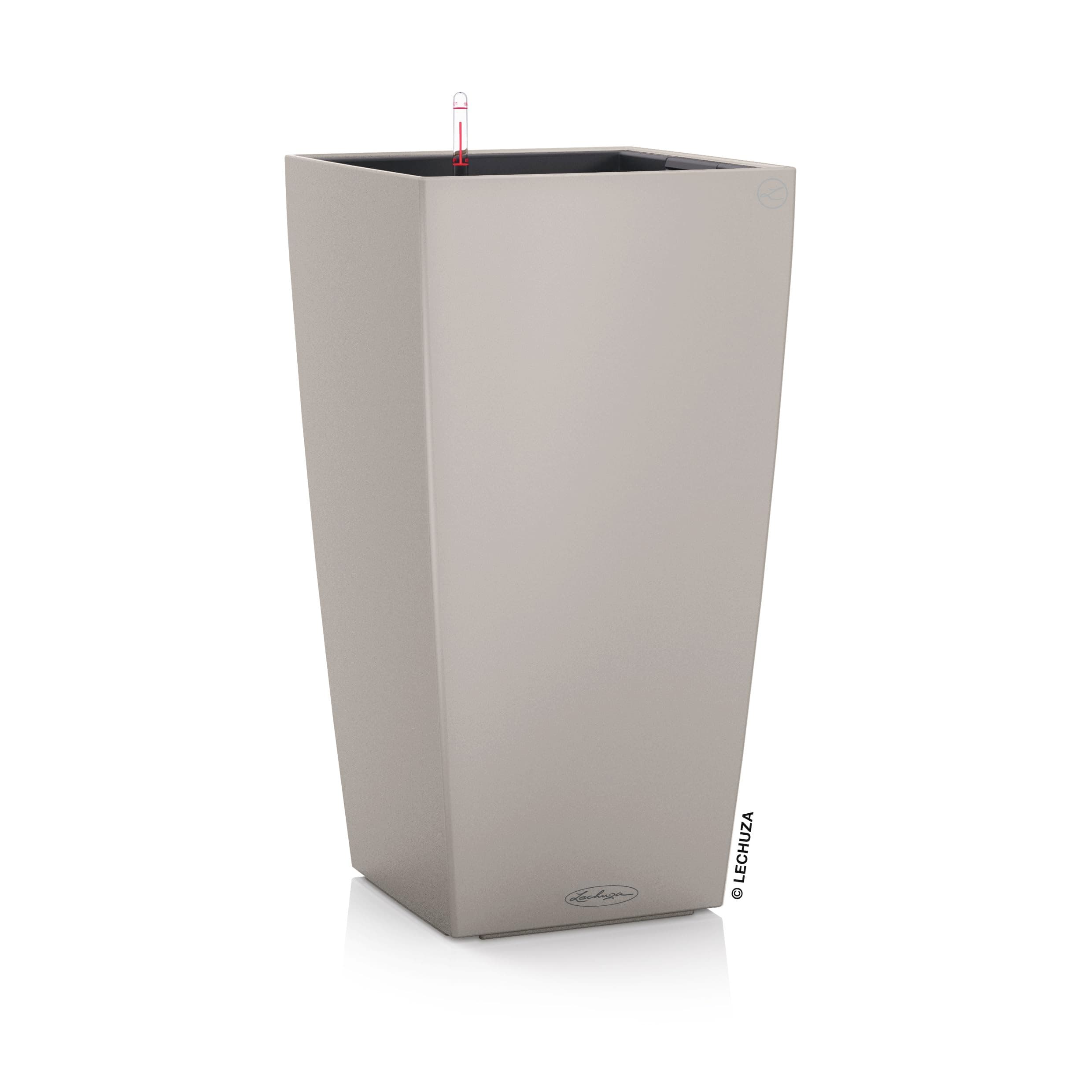 CUBICO Color 22 Sand Brown, Self-Watering Tall Planter, H16.1 L8.7 W8.7 in