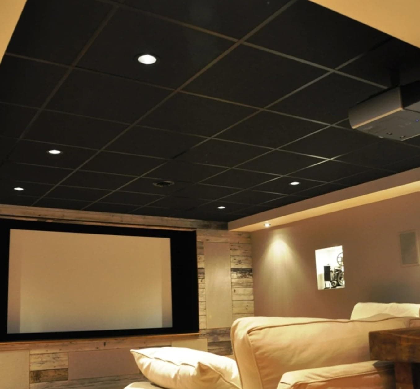 Soundsulate Sound Absorbing Acoustical Drop Ceiling Tiles Black, Click for Size Options