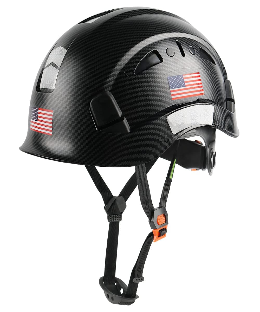 - Safety Helmet Hard Hat Adjustable Lightweight Vented ABS Work Helmet 6-Point Suspension ANSI Z89.1 Approved Ideal for Industrial & Construction