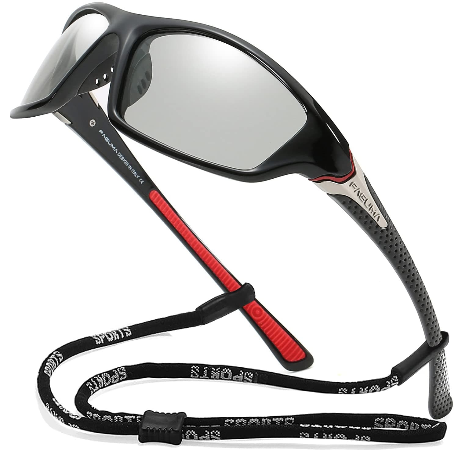 FAGUMA Sports Polarized Sunglasses For Men Cycling Driving Fishing UV400 Protection