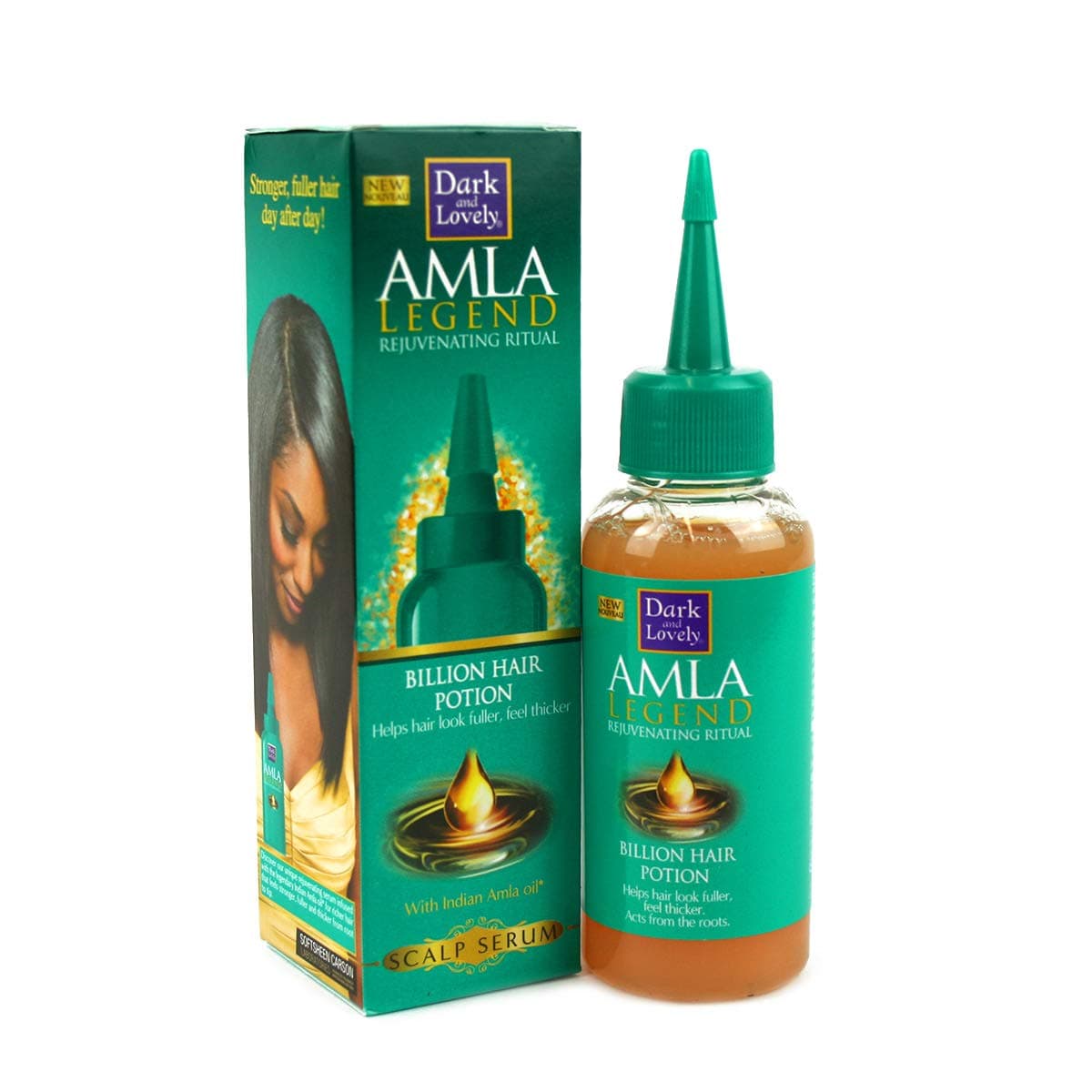 Dark & Lovely Amla Legend Billion Hair Potion Scalp Serum - Helps Hair Look Full