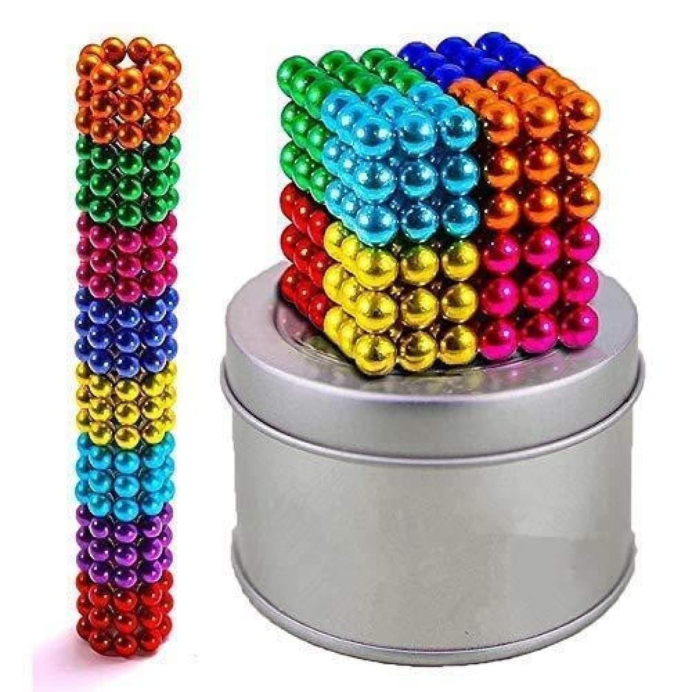 SARJUDAS ENTERPRISE New Trending Balls 216 Pieces 6X6 Cube of 6 Colors 5mm Balls- Explore The Creative World, Stress Relief for Jewellery Making, Beading, and Art Crafts with Steel Protection