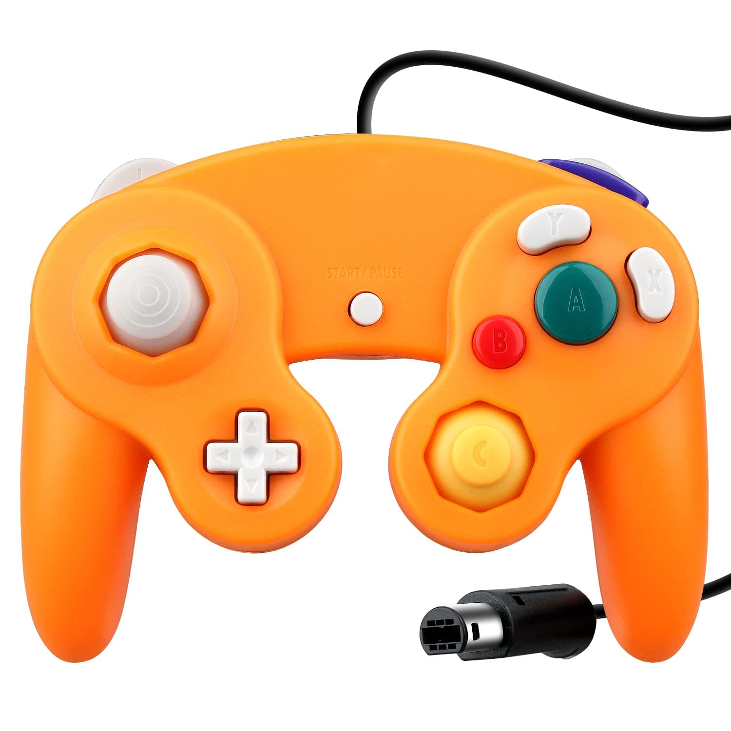 OSTENT Wired Shock Controller Game Controller Compatible with Nintendo Gamecube NGC Video Game Colour Orange