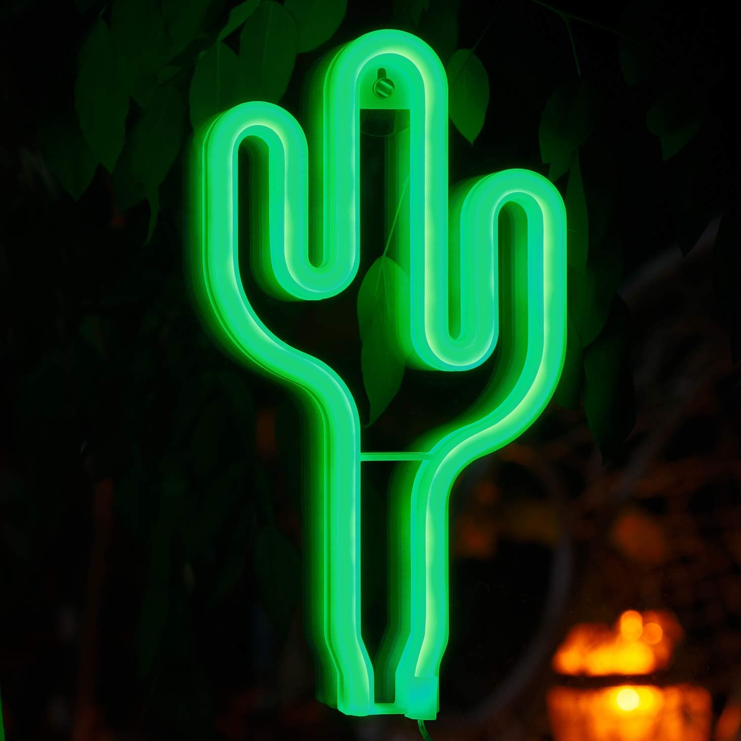 LIKO HOME Cactus Neon Signs, LED Neon Light Sign for Party Supplies Girls Room Decoration Accessory for Luau Summer Party Table Decoration Children Kids Gifts (Green Cactus)
