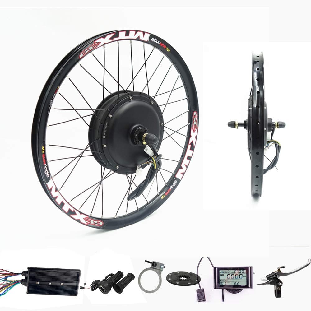 NBPOWER 135mm Dropout Rear 72V 2000W Rear Wheel Motor, 70-75km/h 2000W Electric Bike Kit,72V 45A sine Wave Dual Mode Controller with Mutifunction SW900 Display,Electric Bicycle Conversion Kit