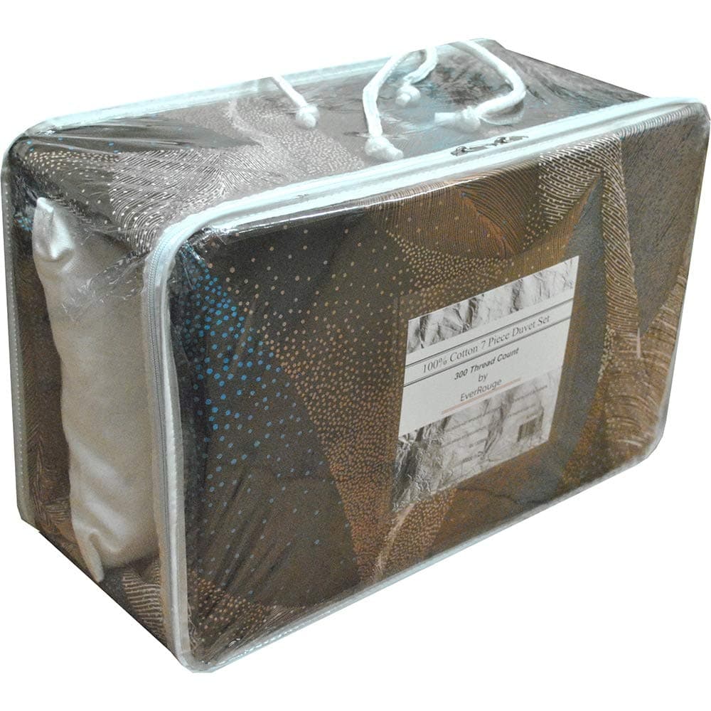 EverRouge Autumn Again 7-Piece Cotton Duvet Cover Set, King