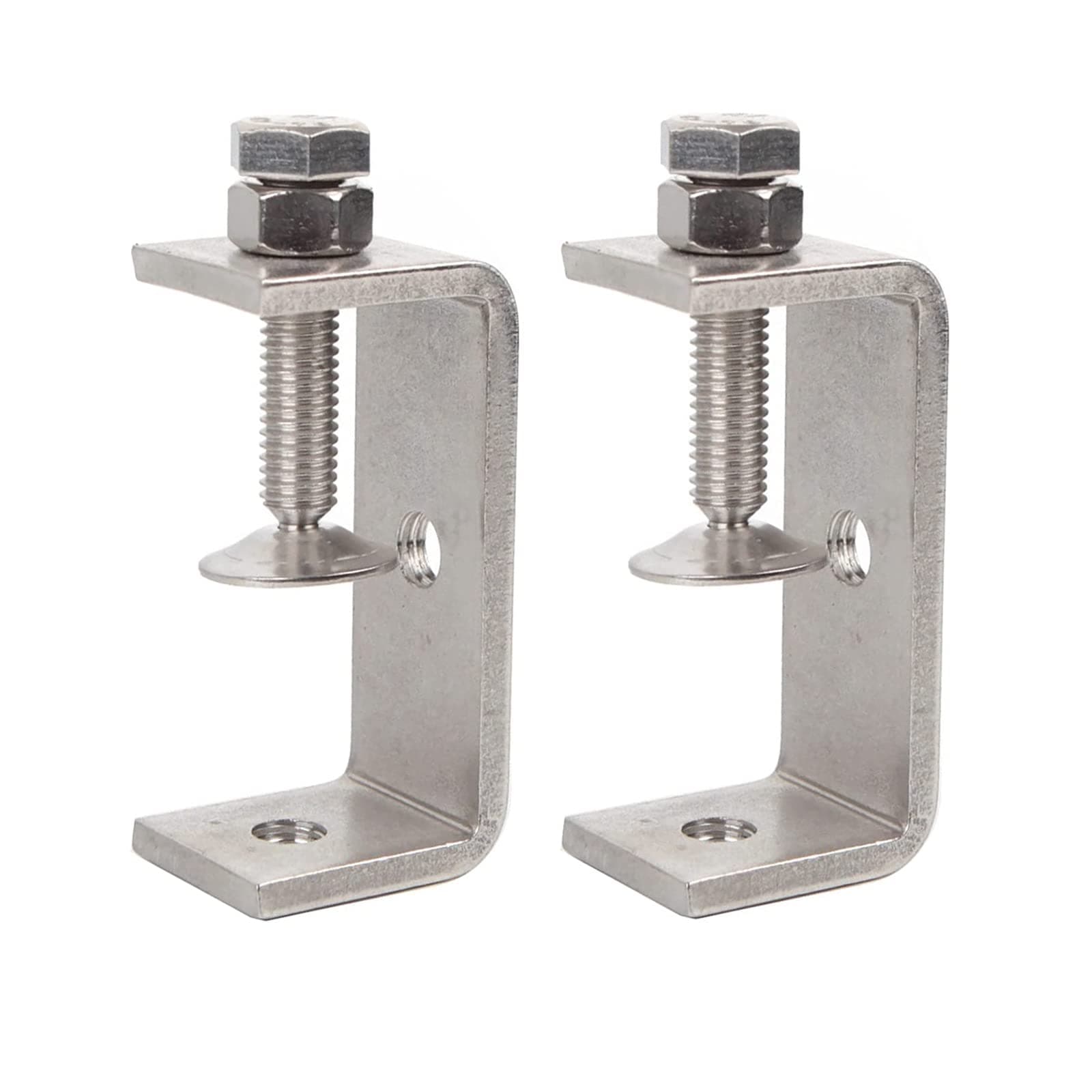 2Pcs 304 Stainless Steel C Clamp 65MM Heavy Duty C Clamp Woodworking Building Tiger Clamp Adjustable Wide Jaw Opening C Clamp