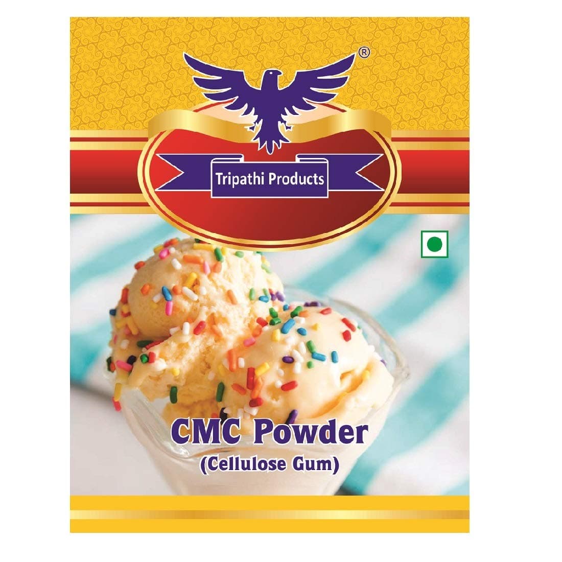 Tripathi Products CMC Powder (Carboxymethyl Cellulose) 100 g | Food-Grade Thickener & Stabilizer | For Ice Cream, Bakery, Sauces & Fondant