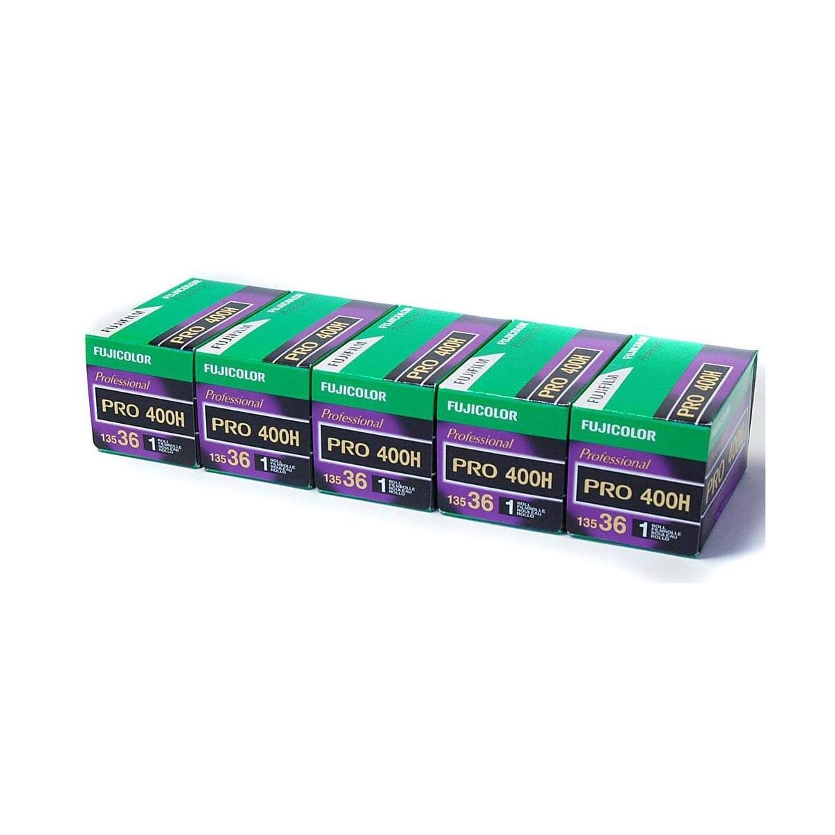 Fujifilm Fujicolor Pro 400H Color Negative Film ISO 400, 35mm, 5 Rolls of 36 Exposures