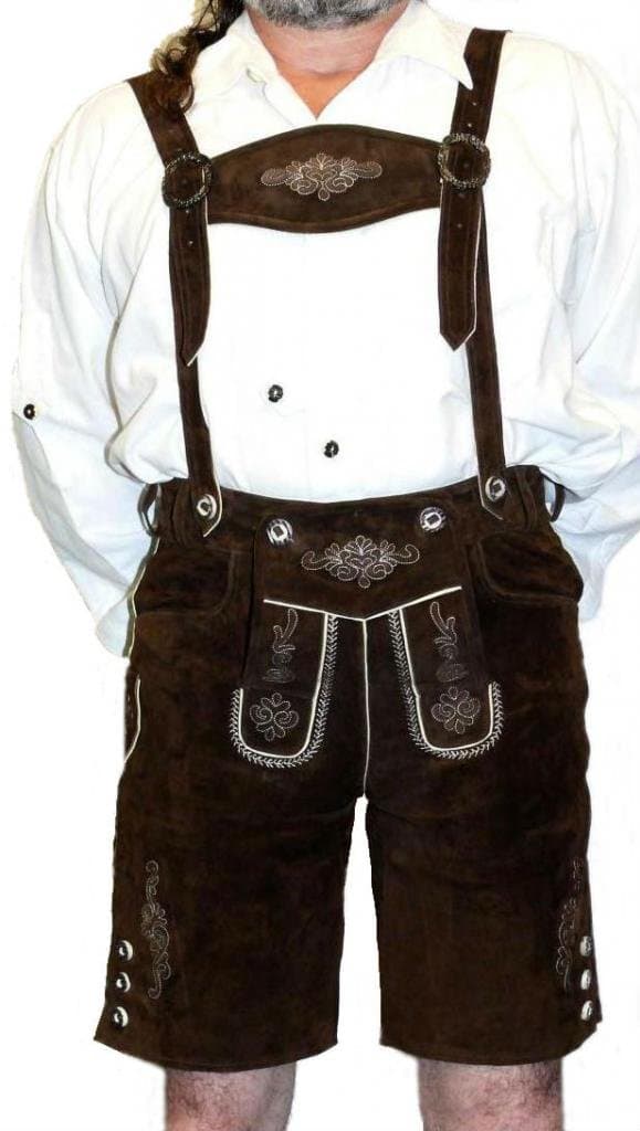 Dirndl Trachten HausAuthentic Bavarian Leather Lederhosen for Men – Traditional Oktoberfest Outfit with Suspenders
