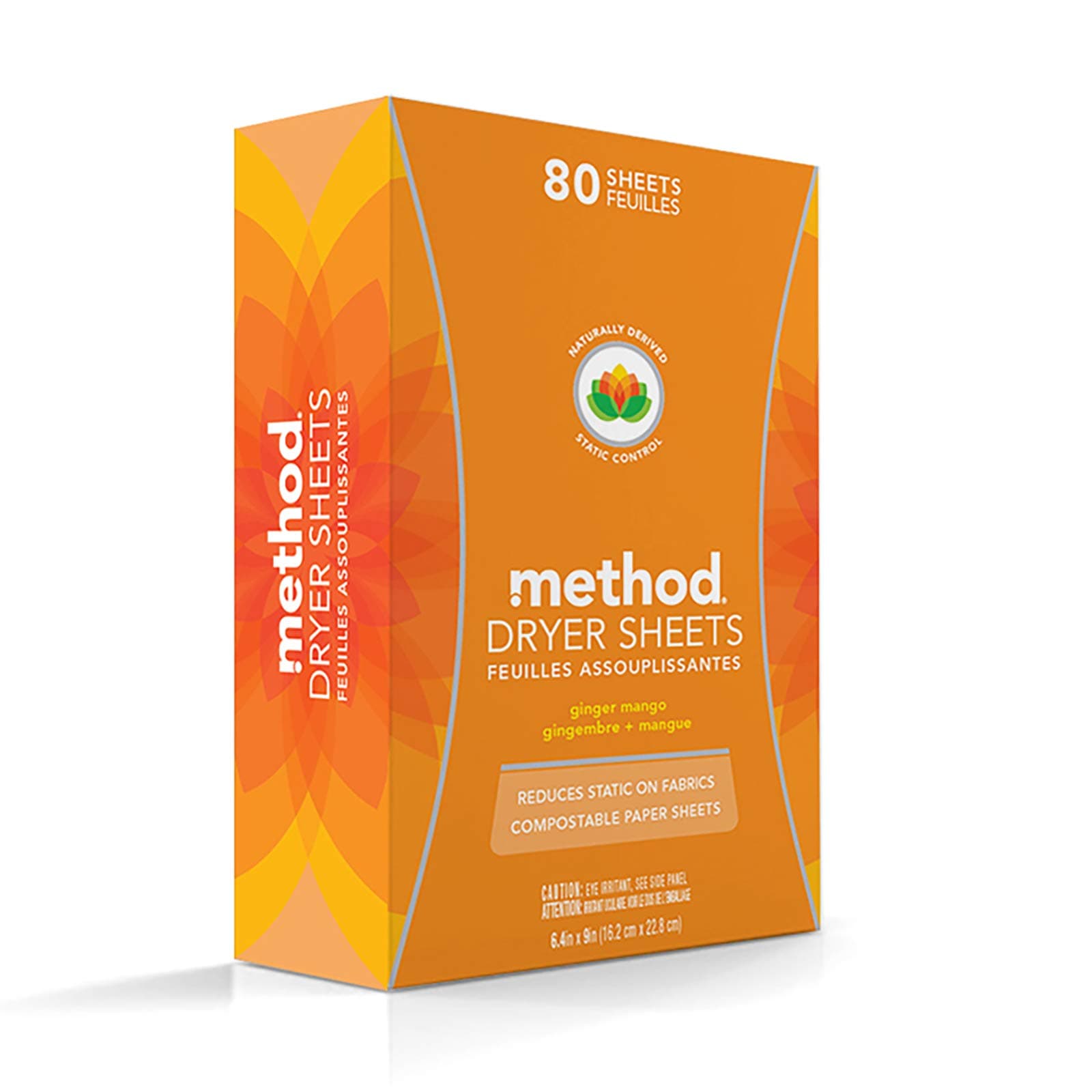 Method - Dryer Sheets Ginger Mango - 80 Sheet(s)