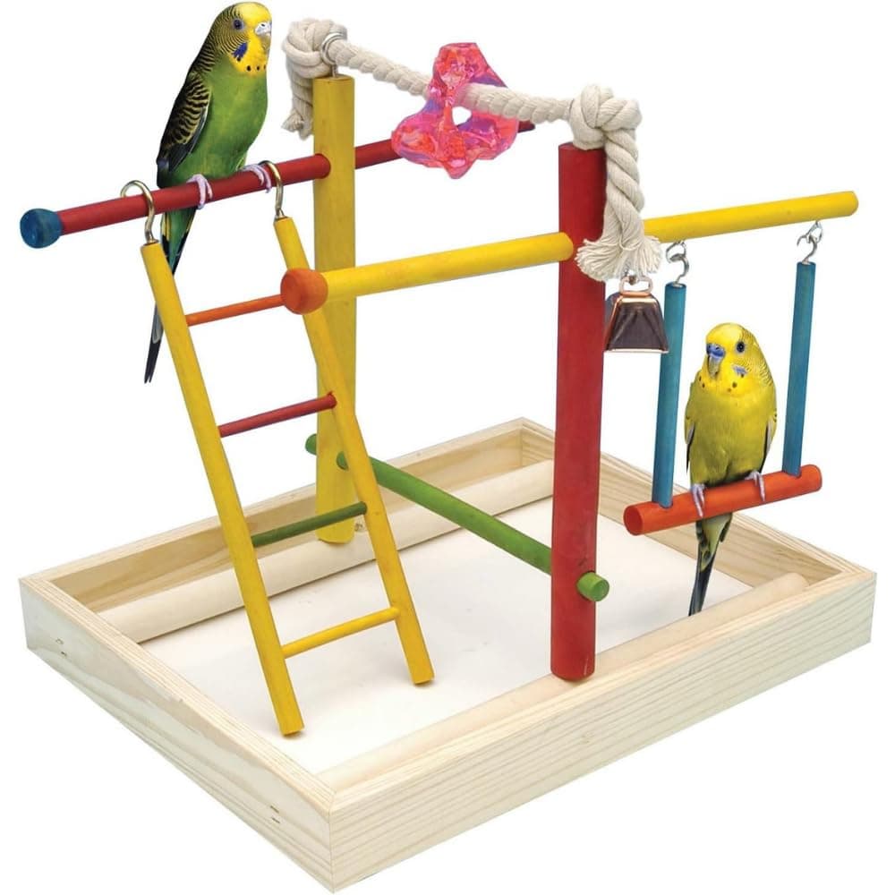 Bird Life Wooden Playpen – Perfect for Parakeets, Lovebirds, Parrotlets, Cockatiels, and Green Cheek Conures – Medium