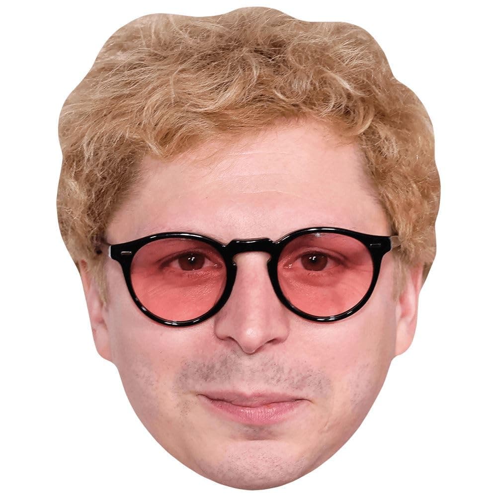 Celebrity CutoutsMichael Cera (Glasses) Celebrity Mask, Flat Card Face, Fancy Dress Mask