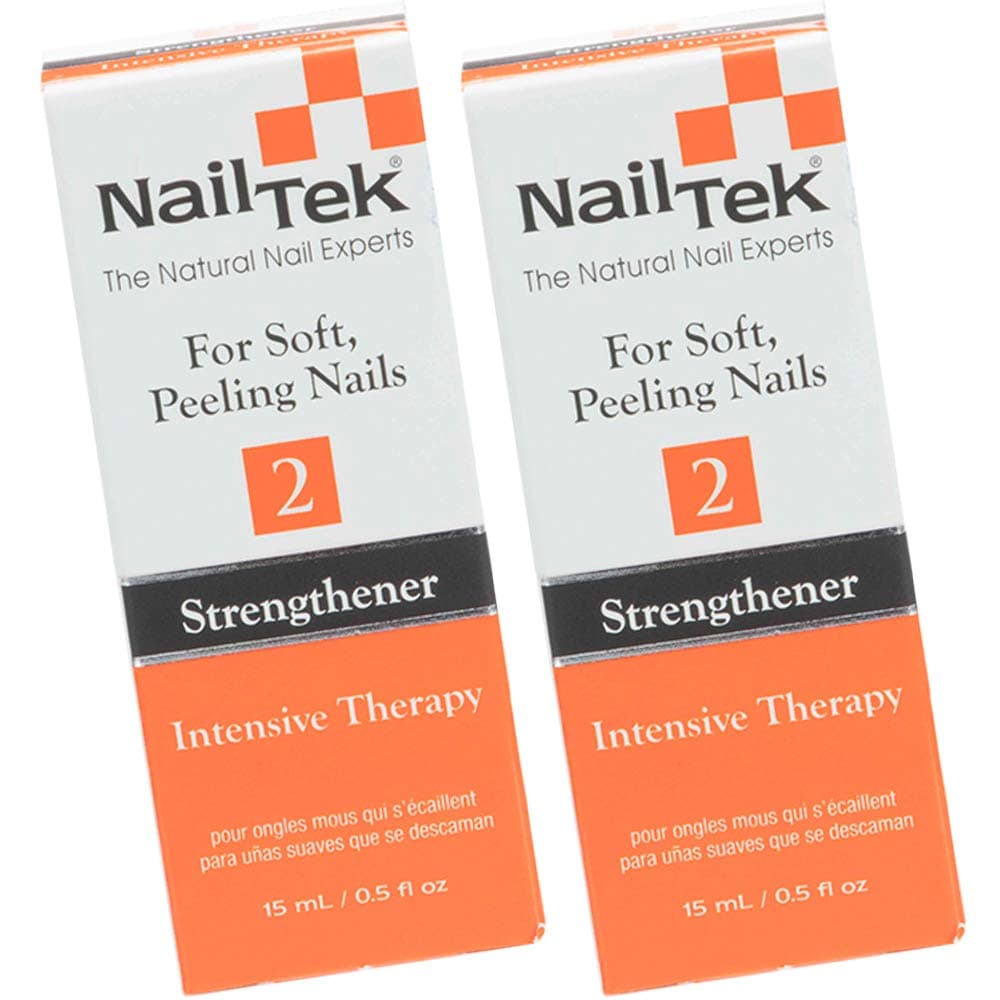 Intensive Therapy 2, Nail Strengthener for Soft and Peeling Nails, 0.5 oz x 2-Pack