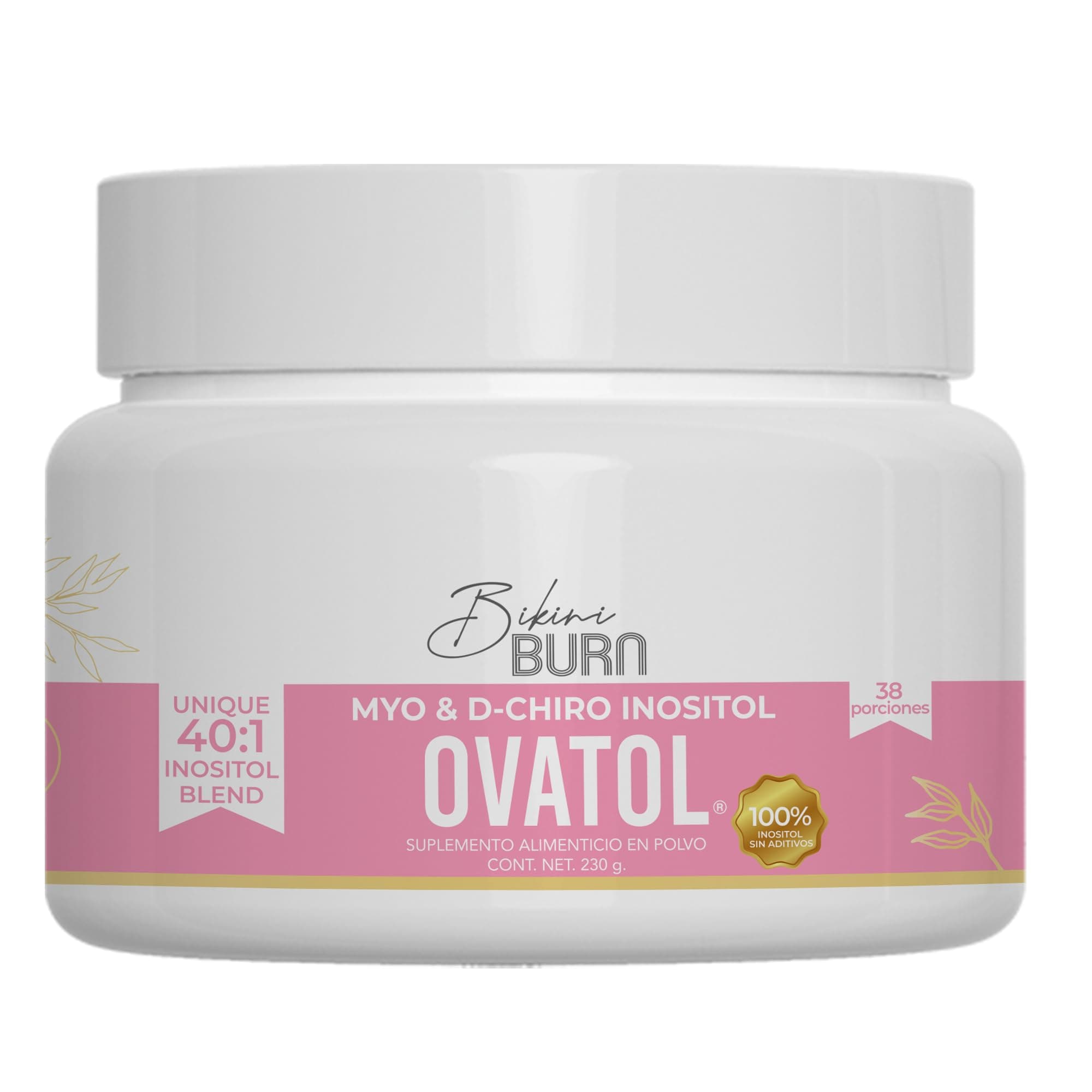 Ovatol (6g) Pure Powder Inositol | Myo-Inositol & D-Chiro-Inositol 40:1 Ratio | 6g per Serving | Powdered Supplement for Hormonal Support | 38 Servings | Ovaric and Hormone Support |