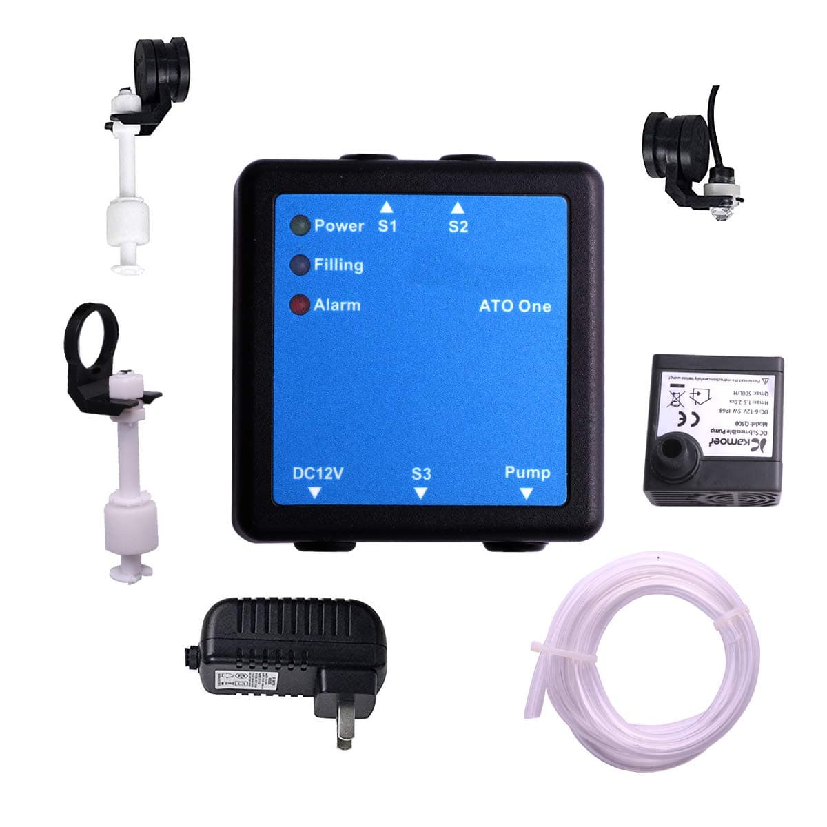 Aquarium Triple Sensor ATO Complete Solution Optical Sensing Auto Top Off Auto Water Filler with Anti-Overflow Sensor