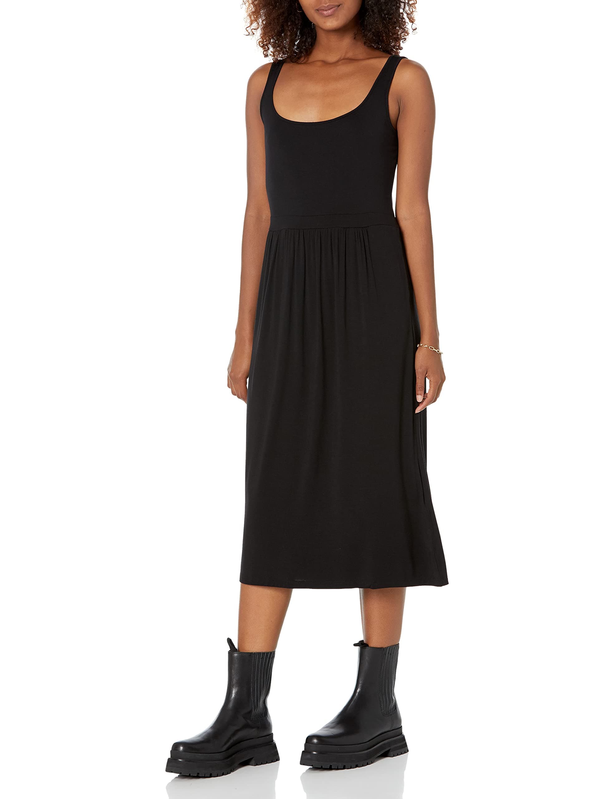 Amazon Essentials Women's Jersey Sleeveless Empire-Waist Midi Dress (Previously Daily Ritual)