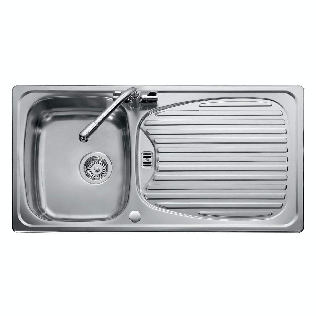 Leisure EL9501 Top-Mount Kitchen Sink Rectangular Stainless Steel Sink – Kitchen Sinks (Top-Mount Kitchen Sink, Rectangular, Stainless Steel, Stainless Steel, 1 Bowls, Rectangular)
