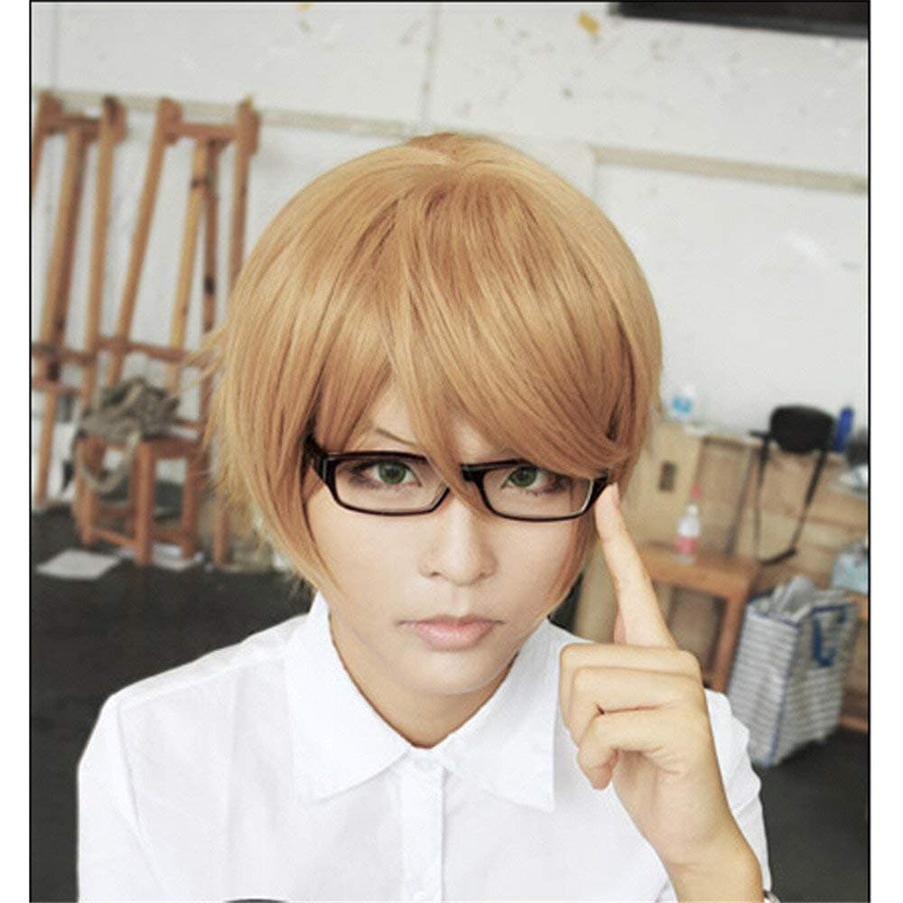 Party Wigs Cosplay Wig Danganronpa Dangan-ronpa Chihiro Fujisaki brown Cosplay Party Fashion Anime Human Costume Full wigs Style 2 (Color : Style 2)