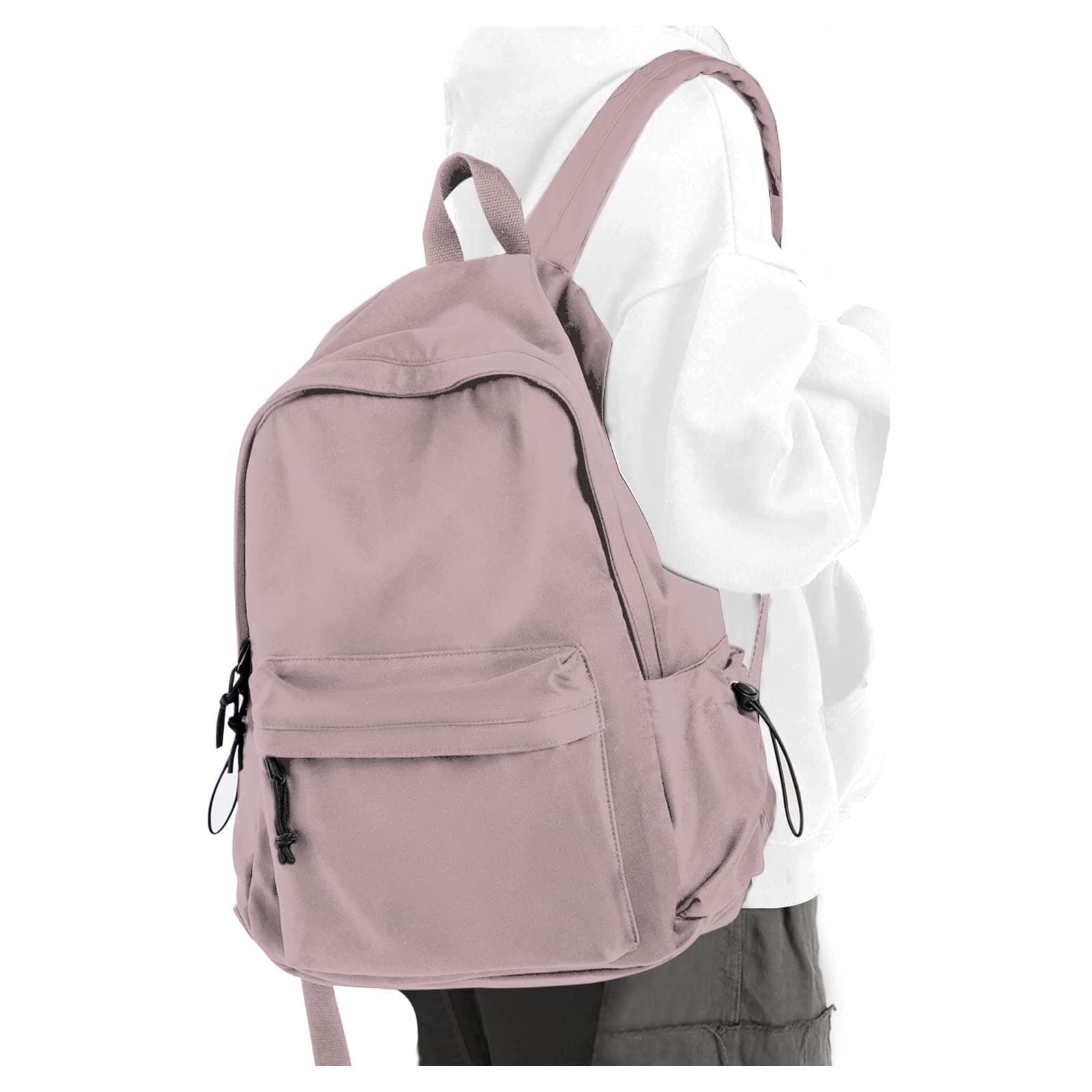 Purple School Backpack for Girls Water Resistant High School Book Bag Simple Backpack for Teens Boys Girls, Lightweight Simple Middle School Back Pack Daypack