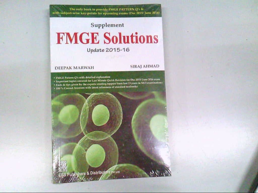 SUPPLEMENT FMGE SOLUTIONS UPDATE 2016-17 (PB 2017)