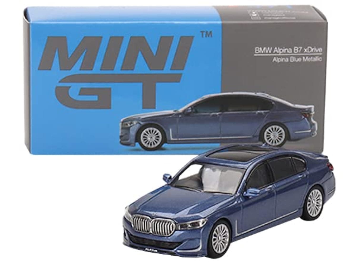 Alpina B7 xDrive Alpina Blue Metallic with Sunroof Limited Edition to 2040 Pieces Worldwide 1/64 Diecast Model Car by True Scale MGT00471