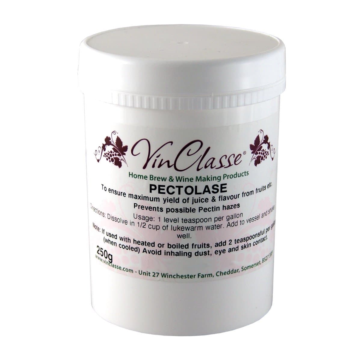 Home Brew & Winemaking - VinClasse Pectolase - 250g Tub