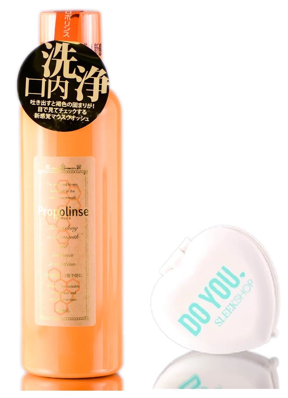 TEA LEAVES Mouthwash (Oral Wash: Halitosis-Prevention for Smoker, Oral Hygiene) with Sleek Compact Mirror (20.28 oz - TEA LEAVES)