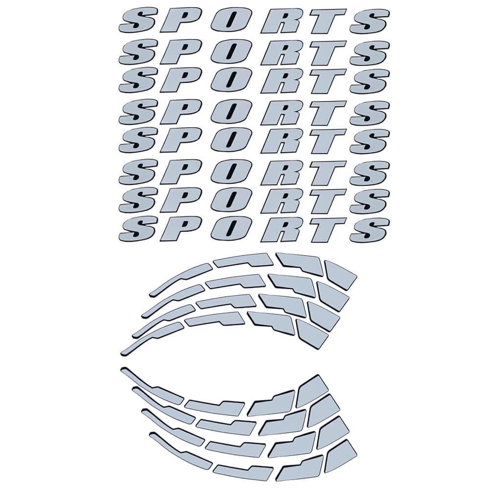 Universal Auto Wheel Stickers,8PCS 3D Car Wheel Decorative Stickers PVC Rubber Car Tire Letter Stickers for Car Motorcycle Tire,#C