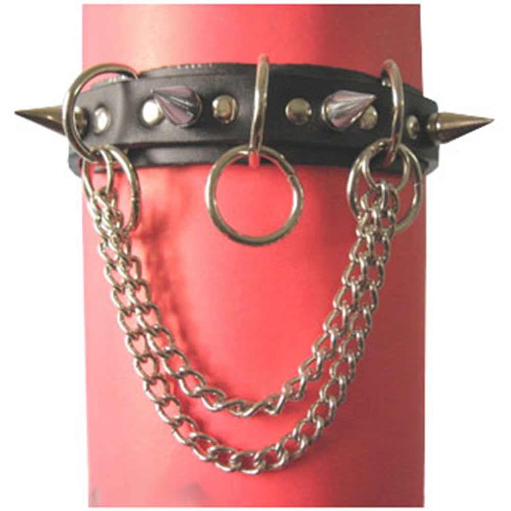 Chains, Hoops & Spikes Leather Choker