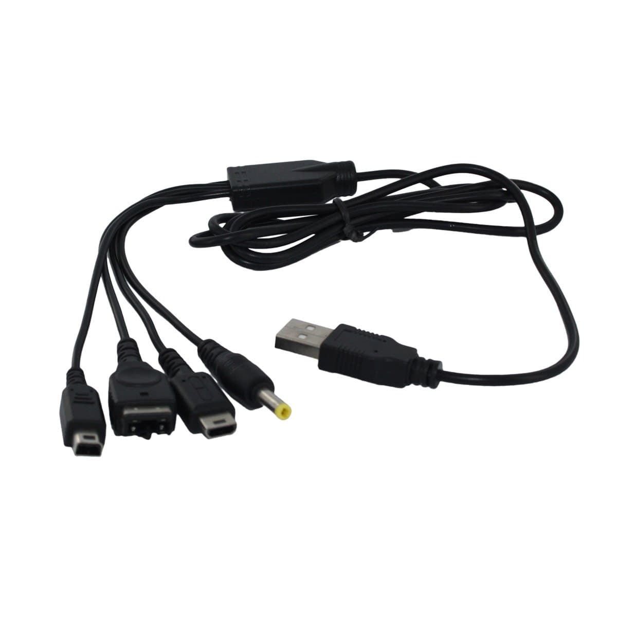 eForBuddy 4 in 1 USB Charging Cable for Sony PSP/Nintendo DS/Dsi/DSLite, Black