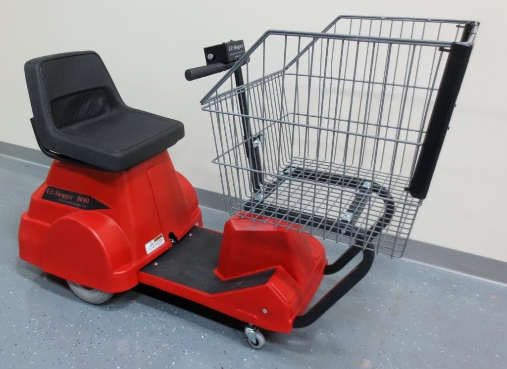 EZ-Shopper Electric Grocery Cart-Red EZS-8000-RD