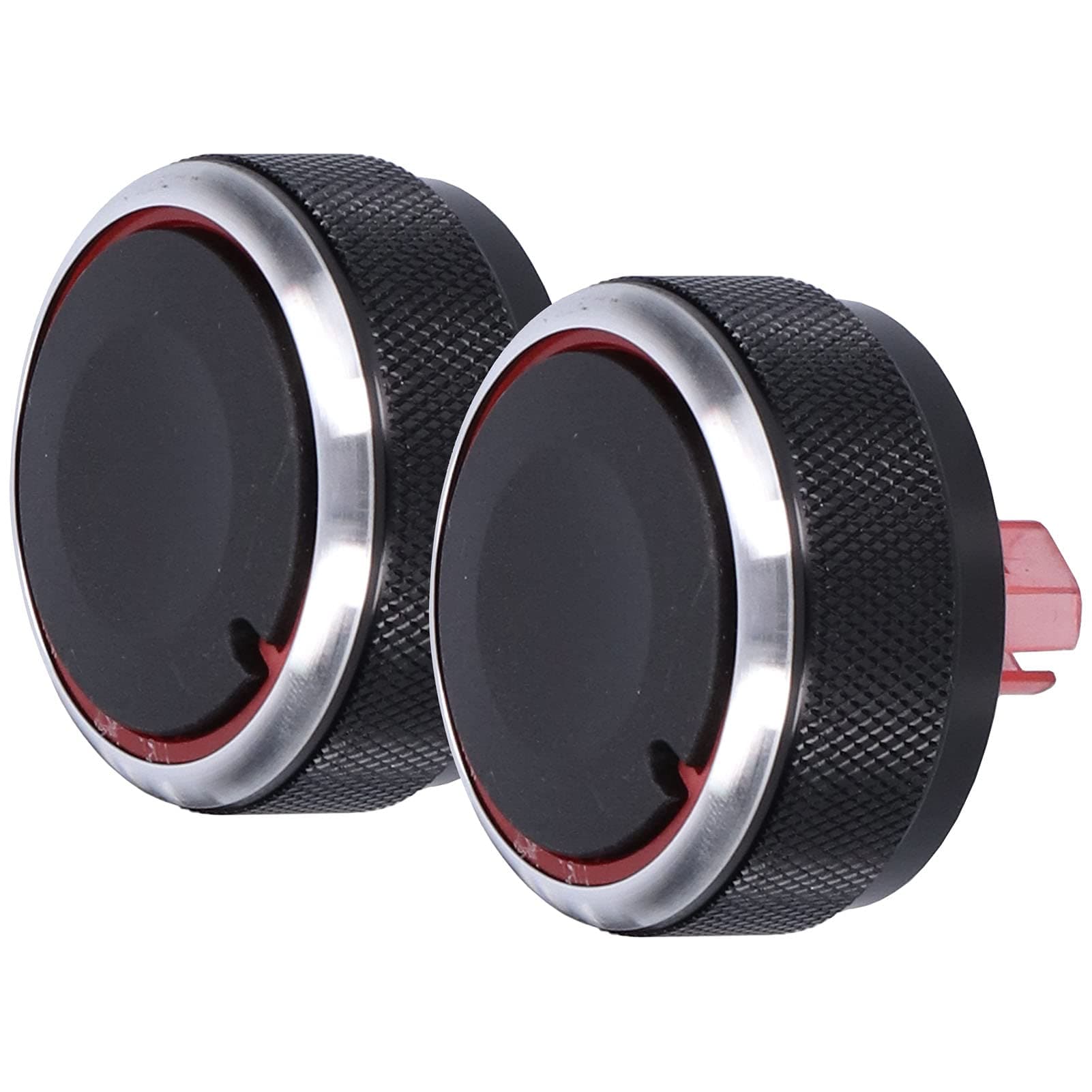 A/C Air Conditioning Control Switch Knob Button, 2pcs Air Conditioning Knob Aluminum Alloy fit for Kia RIO K2 KX ROCSS 2017‑2019