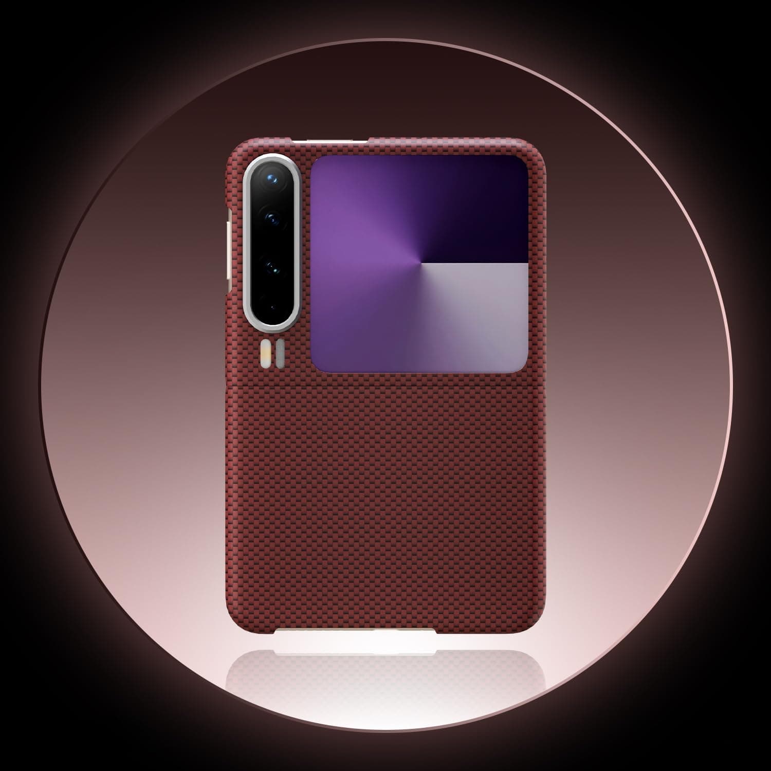 Case Compatible with Huawei Pura X (2025), Nano Engraving Crafted Phone Case, Ultra-thin Anti-fingerprint Magnetic Protective Cover for Huawei PuraX (Red)