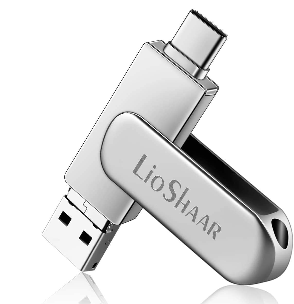 USB Flash Drive 256GB Lio SHAAR Type-C Flash Drive 256GB USB 3.0 USB C Memory Stick 256GB Micro USB USB C Stick 3.0 3 in 1 Flash Drive with Keyring for Samsung Huawei OnePlus PC Android