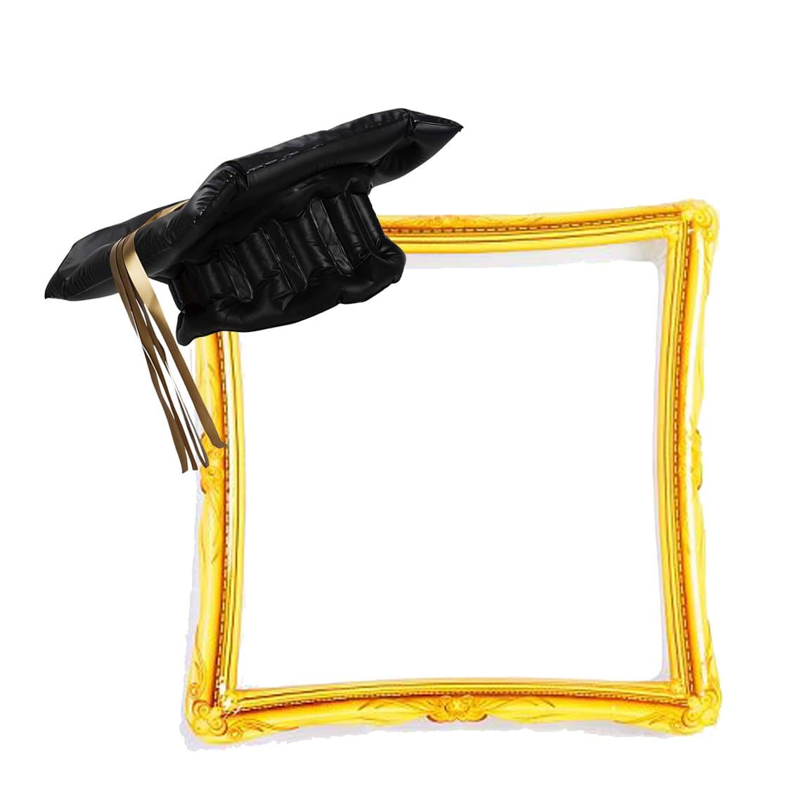 Inflatable Graduation Hat and Frame Set
