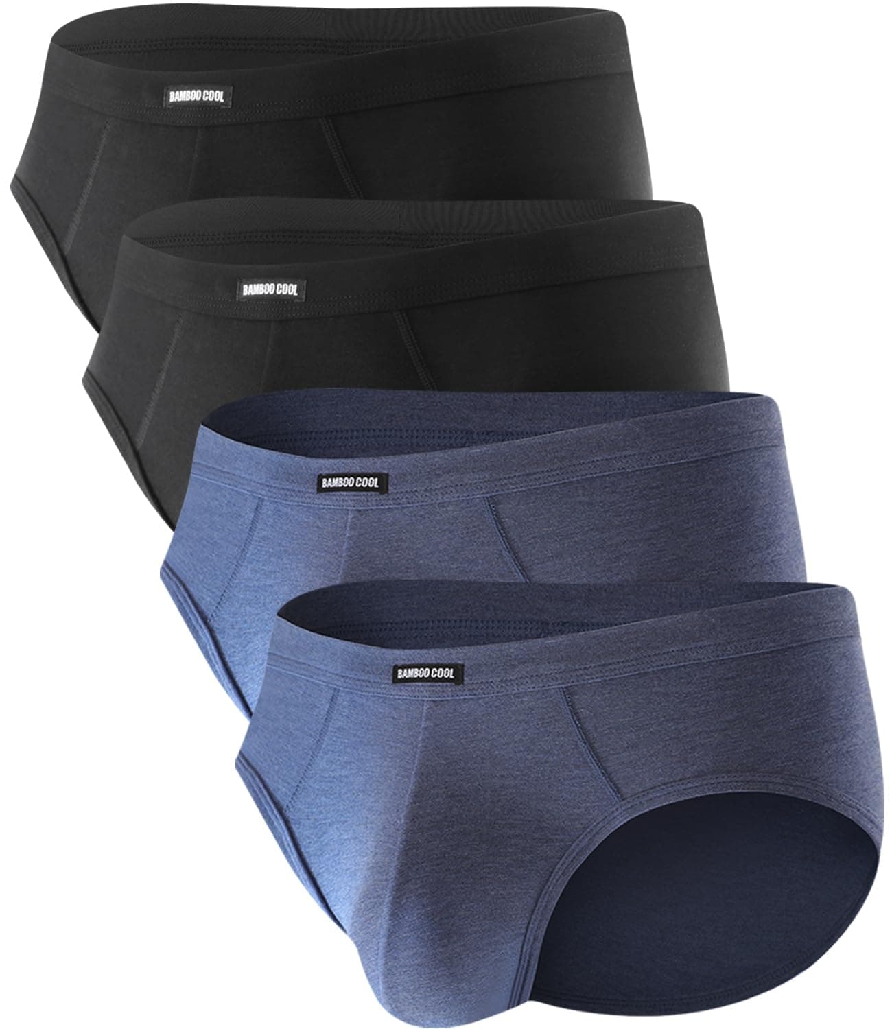 Men's Tagless Briefs Coverd Waistband Comfort Soft Underwear with Contour Pouch Breathable Underpants, Multipacks