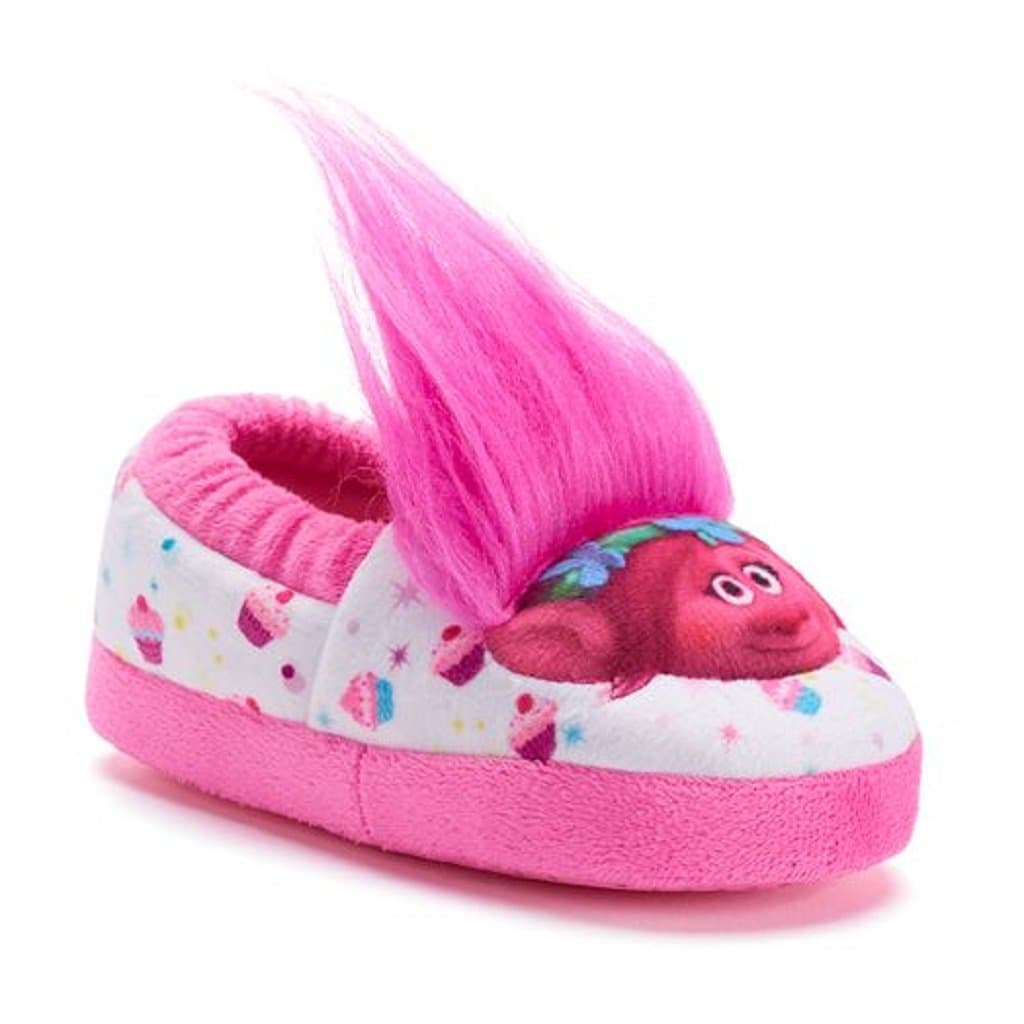 DreamWorks Trolls Poppy Toddler Girls' Slippers (LG 9/10, Pink)