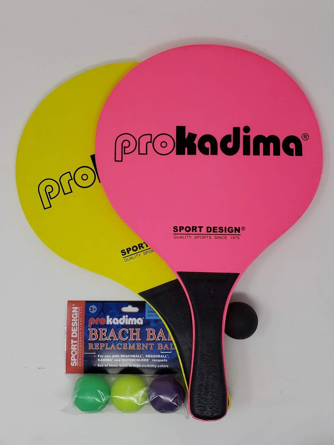 Pro Kadima Paddle Raquet Ball Set-Solid Colors-Bundle Pack (4balls Included)