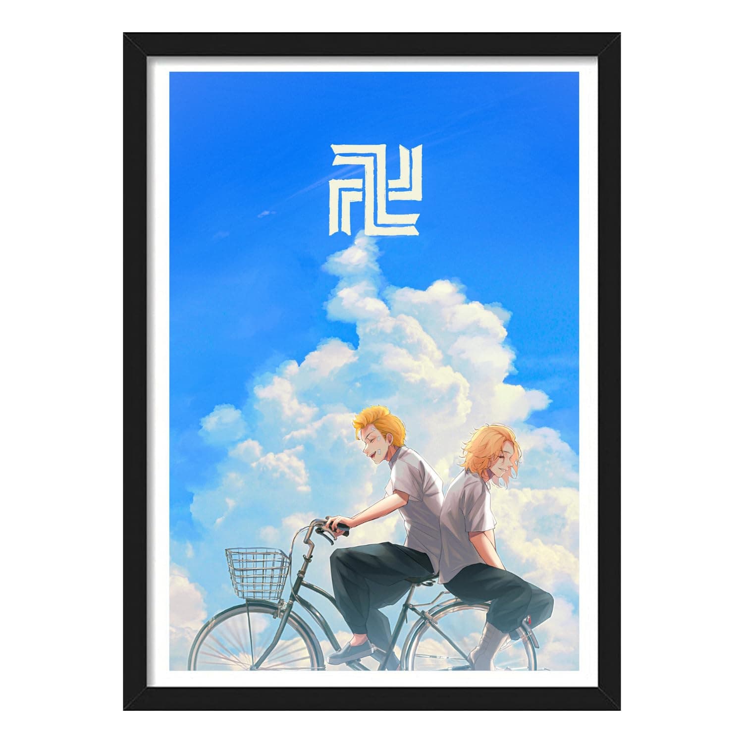 YourCanvas | Takemichy x Mikey | Tokyo Revengers | Anime Framed Poster (Black Framed 10×13 inches, Takemichy x Mikey)