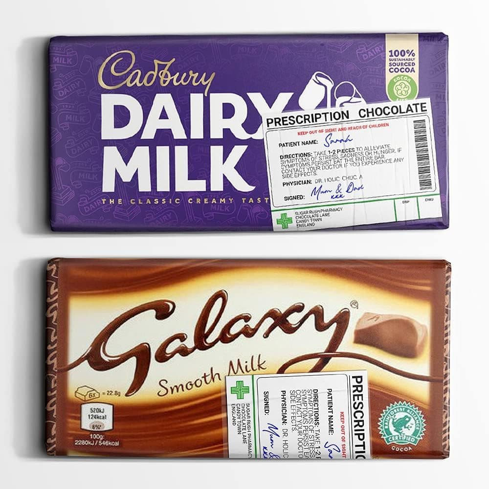 Panda LocoNovelty Chocolate Prescription Medical Sweet Label Gift Funny Prank Sticker (5)