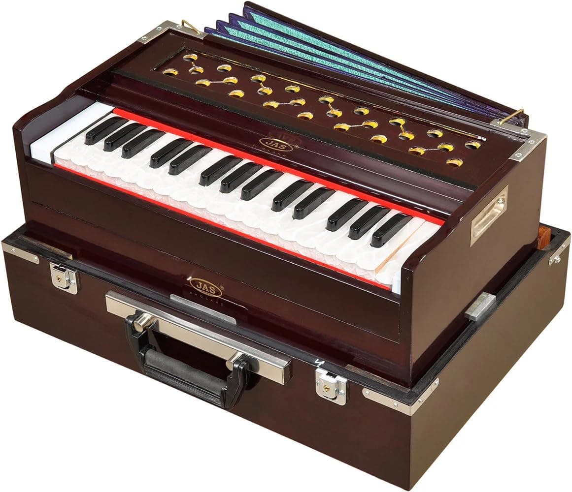 JAS Yoga Harmonium, Folding body, Scale F to C, Indian Harmonium