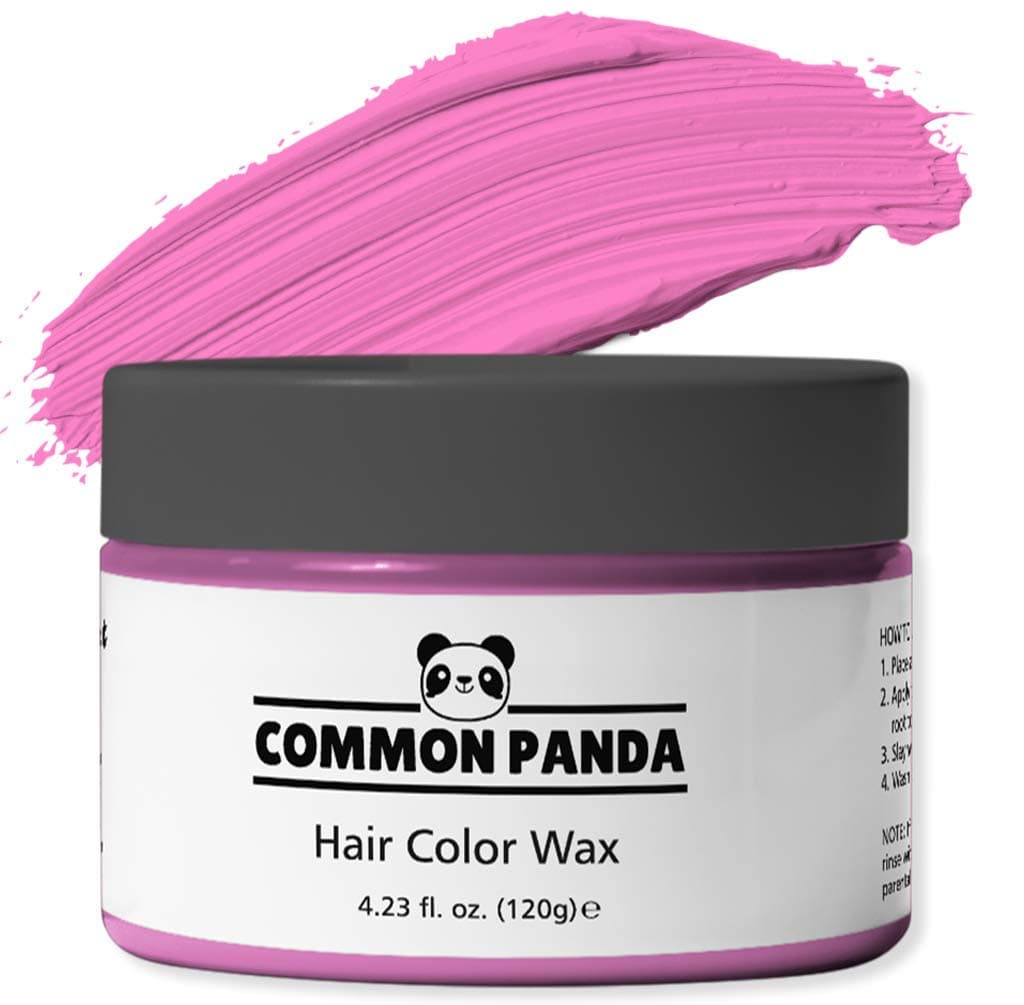 Temporary Hair Color Wax by Common Panda - Washable Pink Hair Dye For Kids & Adults