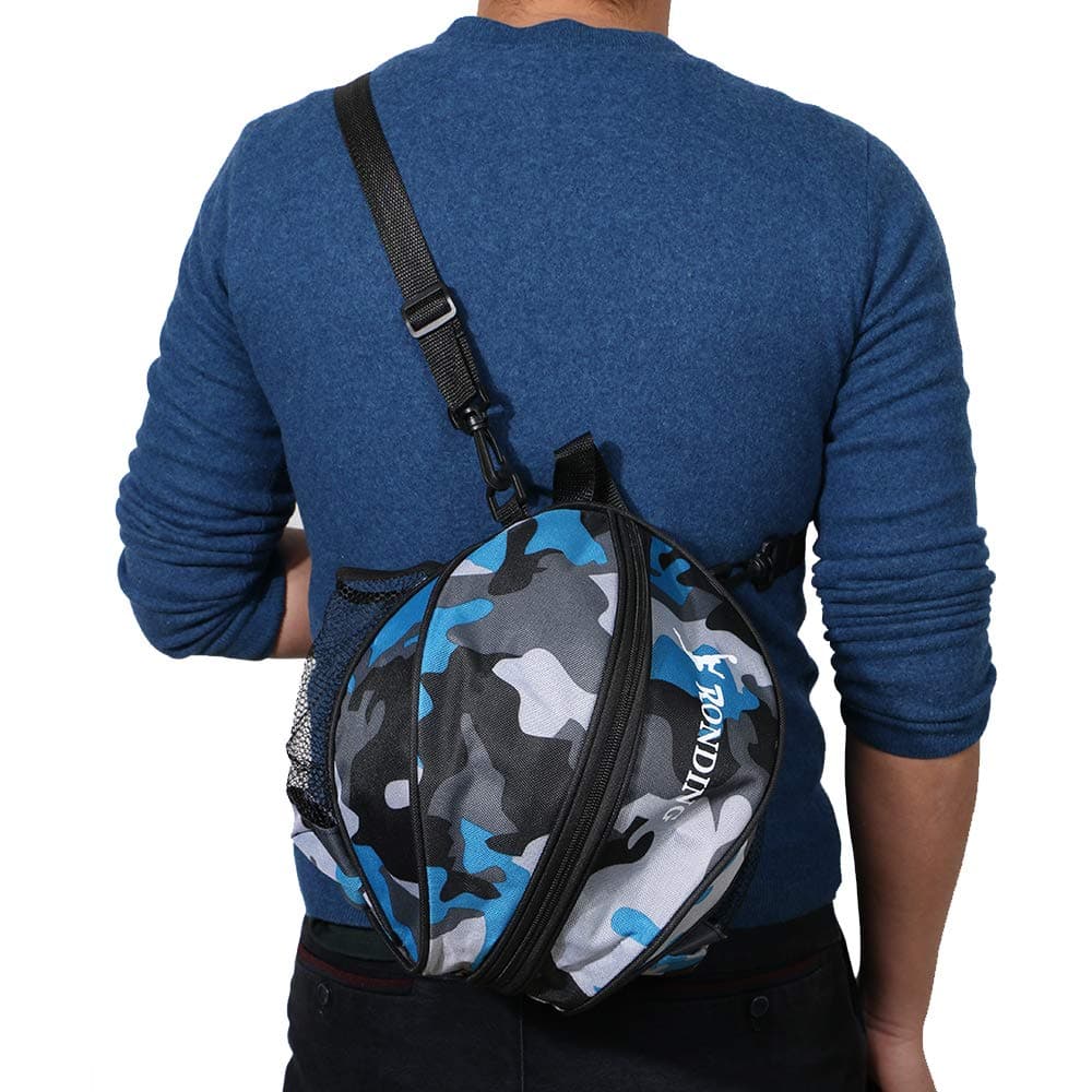 Lixada Basketball Bag, Round Shoulder Bag Bag for Ball Sports, Football Ball Volleyball Tote Travel Bag for Men and Women