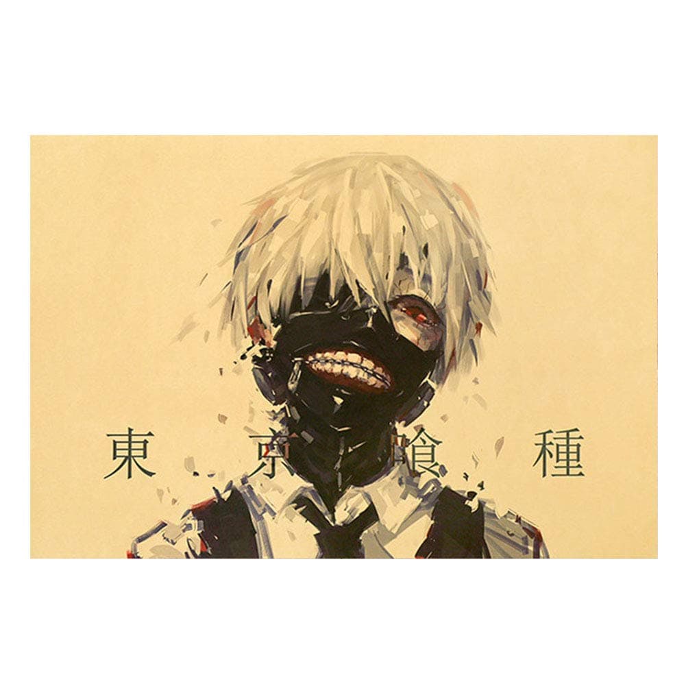 WerNerk Anime Tokyo Ghoul Poster Uta Tokyo Ghoul Poster Kraft Poster Vintage Poster Painting Decorative Poster Photo Painting Wall Decor, 50.5X35cm(Style 3)