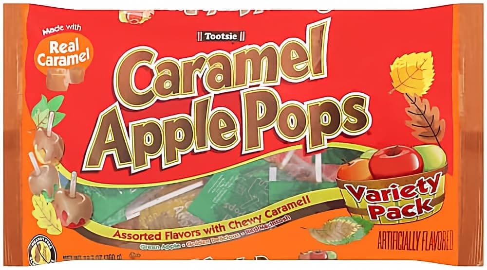 Tootsie Caramel Apple Pops Assorted Apple Orchard Lollipops 12.7-oz. Bag