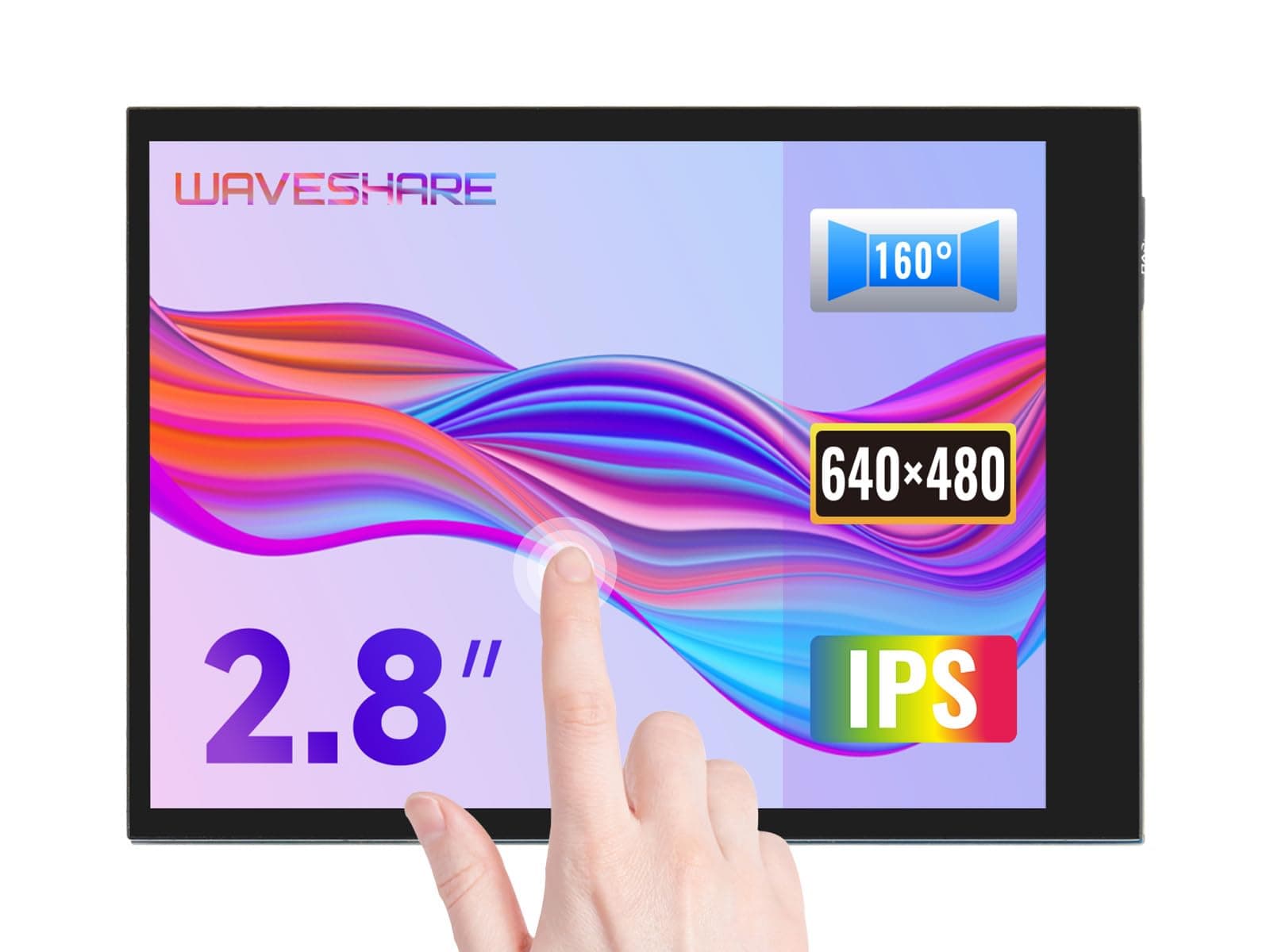 2.8inch Capacitive Touch Screen LCD For Raspberry Pi 480×640 DPI IPS Display Fully Laminated Toughened Glass Cover Low Power Solution