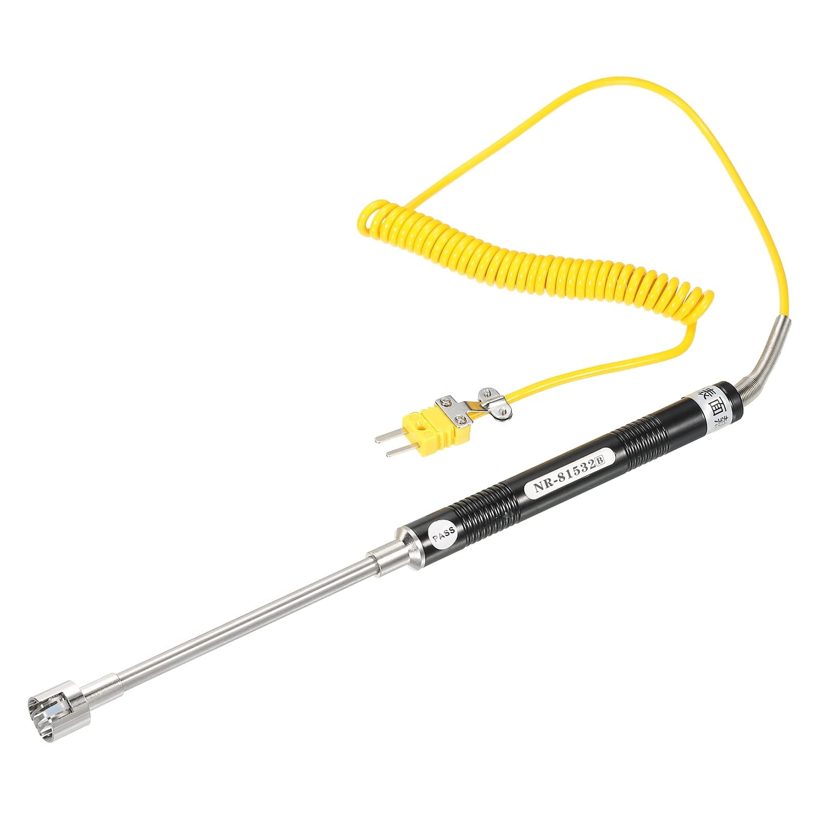sourcing map K Type Surface Thermocouple Temperature Probe Sensor Stainless Steel -58 to 932°F (-50 to 500°C) 5.1ft 15x135mm