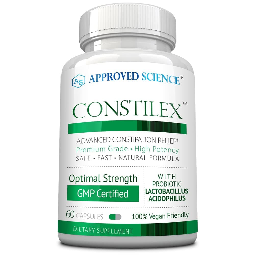 Approved Science Constilex - Rapid Constipation Relief & Support from Future Episodes - Promotes Healthy Levels of Bacteria and Strengthens Intestinal Flora - 1 Bottle