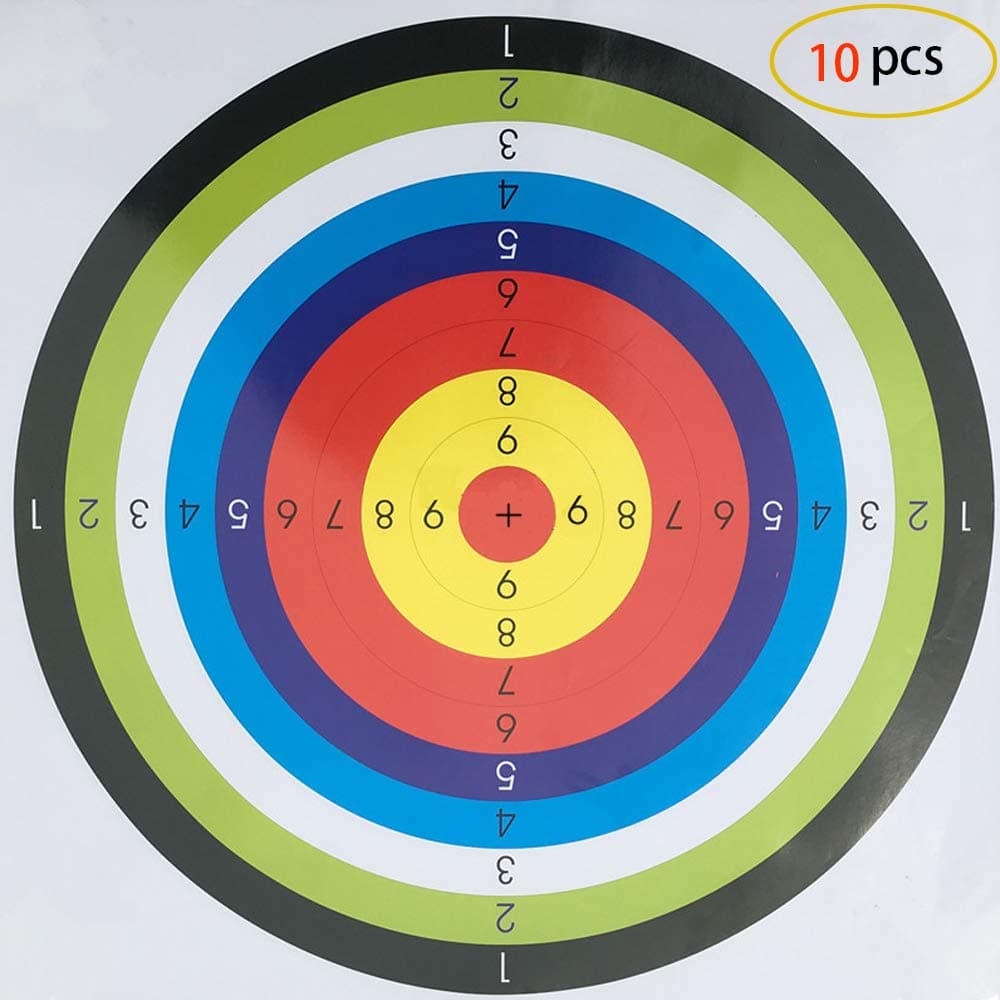 Mein HERZ 10 Pcs Target Archery, Target Practice Target 45x45 cm Traditional Solid Bow Archery Target for Outdoor Sport Archery, Bow and Shooting Dart